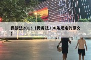 民诉法2013（民诉法206条规定的原文）