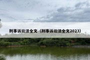 刑事诉讼法全文（刑事诉讼法全文2023）