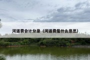 河道费会计分录（河道费是什么意思）