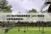 2017会计初级成绩查询（2017初级会计职称成绩查询）