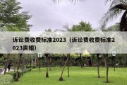 诉讼费收费标准2023（诉讼费收费标准2023离婚）