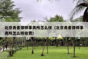 北京勇者律师事务所怎么样（北京勇者律师事务所怎么样收费）