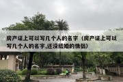 房产证上可以写几个人的名字（房产证上可以写几个人的名字,还没结婚的情侣）