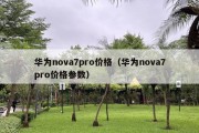 华为nova7pro价格（华为nova7pro价格参数）