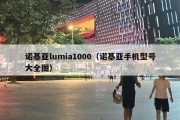 诺基亚lumia1000（诺基亚手机型号大全图）