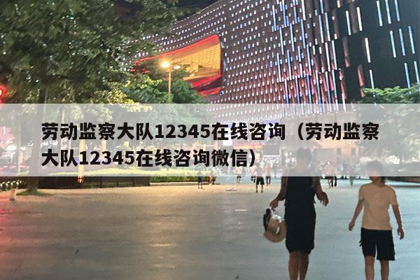 劳动监察大队12345在线咨询（劳动监察大队12345在线咨询微信）