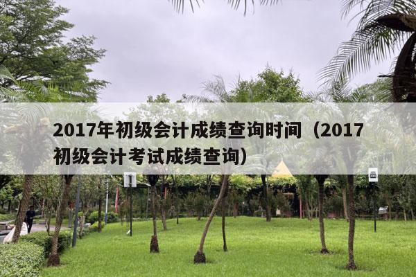 2017年初级会计成绩查询时间（2017初级会计考试成绩查询）