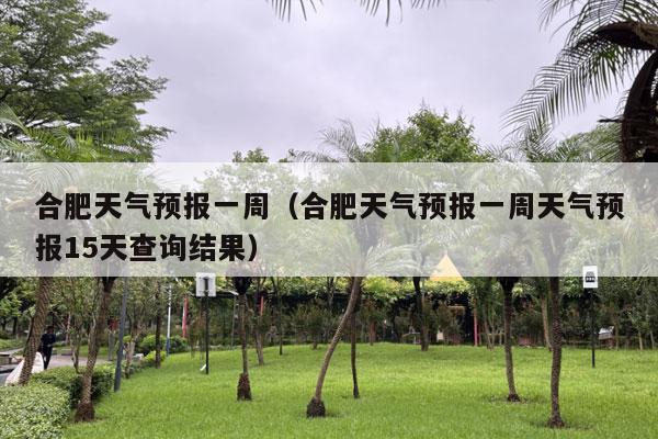合肥天气预报一周（合肥天气预报一周天气预报15天查询结果）