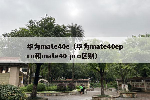 华为mate40e（华为mate40epro和mate40 pro区别）