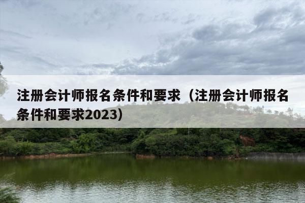 注册会计师报名条件和要求（注册会计师报名条件和要求2023）