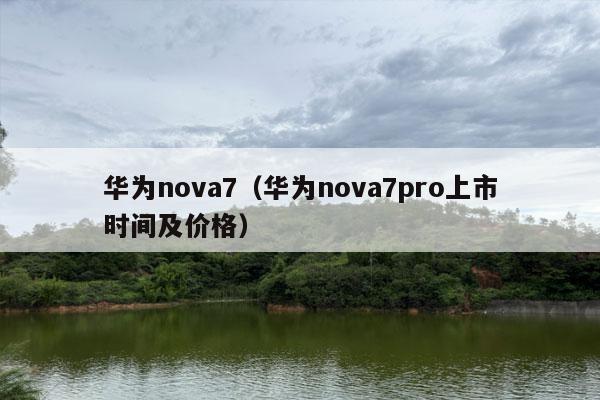 华为nova7（华为nova7pro上市时间及价格）