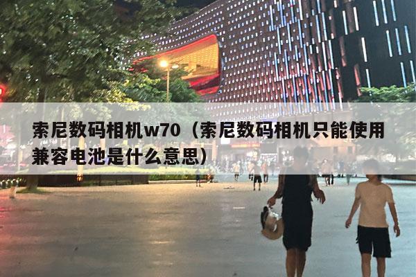 索尼数码相机w70（索尼数码相机只能使用兼容电池是什么意思）