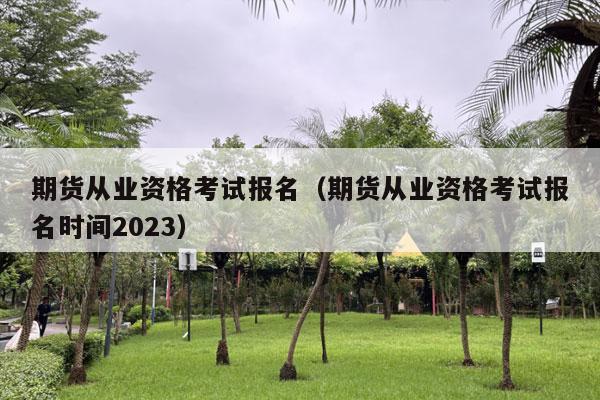 期货从业资格考试报名（期货从业资格考试报名时间2023）