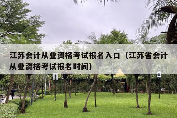 江苏会计从业资格考试报名入口（江苏省会计从业资格考试报名时间）