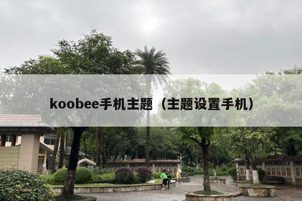 koobee手机主题（主题设置手机）