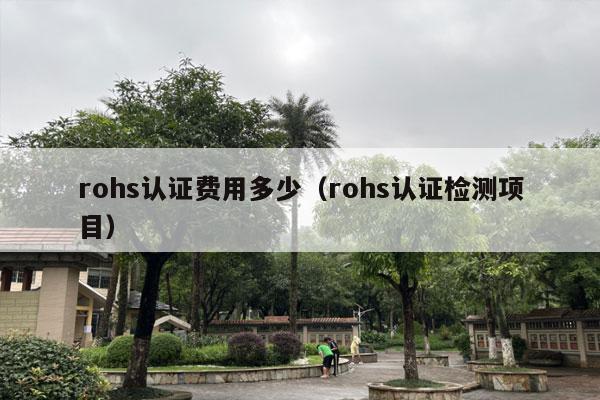 rohs认证费用多少（rohs认证检测项目）