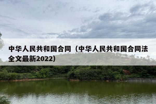 中华人民共和国合同（中华人民共和国合同法全文最新2022）