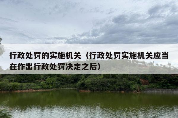 行政处罚的实施机关（行政处罚实施机关应当在作出行政处罚决定之后）