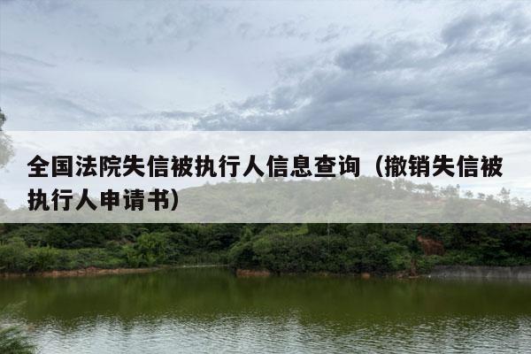 全国法院失信被执行人信息查询（撤销失信被执行人申请书）