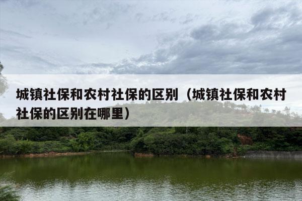 城镇社保和农村社保的区别（城镇社保和农村社保的区别在哪里）