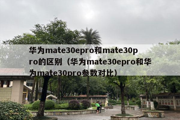 华为mate30epro和mate30pro的区别（华为mate30epro和华为mate30pro参数对比）